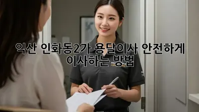 익산 인화동2가 용달이사, 안전하게 이사하는 방법!