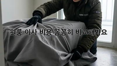 원룸 이사, 비용 꼼꼼히 비교해봐요!